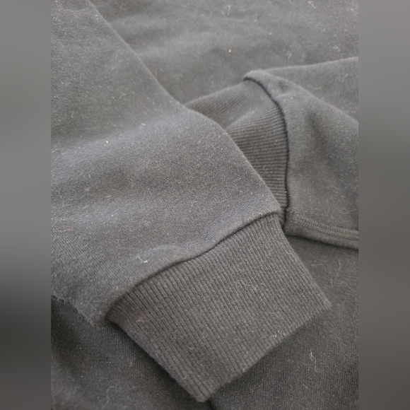 SKIMS cropped Black Crewneck Sweater Sweatshirt Cotton M Nwot Loungewear Y2K - Picture 13 of 15